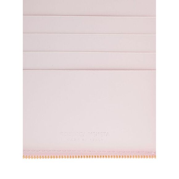 Bottega Veneta Women Bottega Veneta Woman's Lilac Intreccio Nappa Leather Wallet - Picture 4 of 4